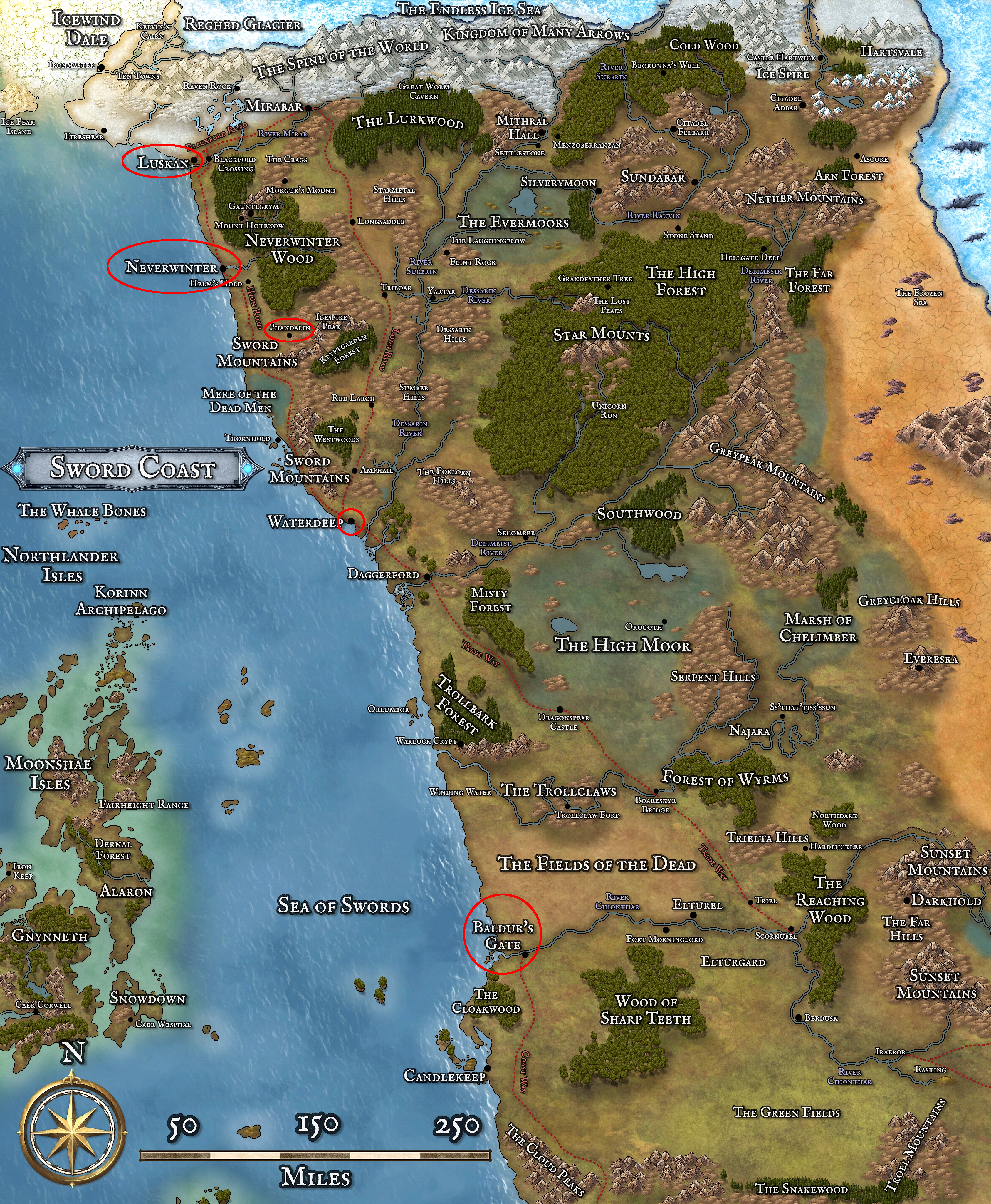 Sword Coast Full Marked